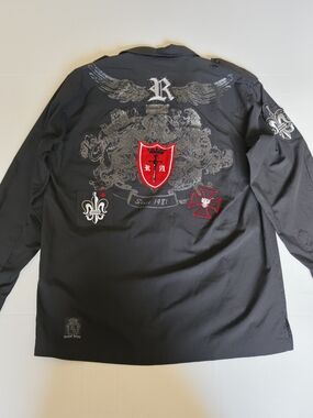 Y2K Royal Army Long Sleeve Button Up Black Size L